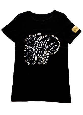 Nailstuff T-Shirt Ronde Hals Zwart